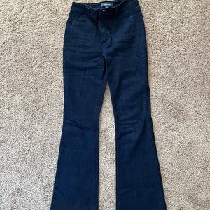 Dark wash flare jeans